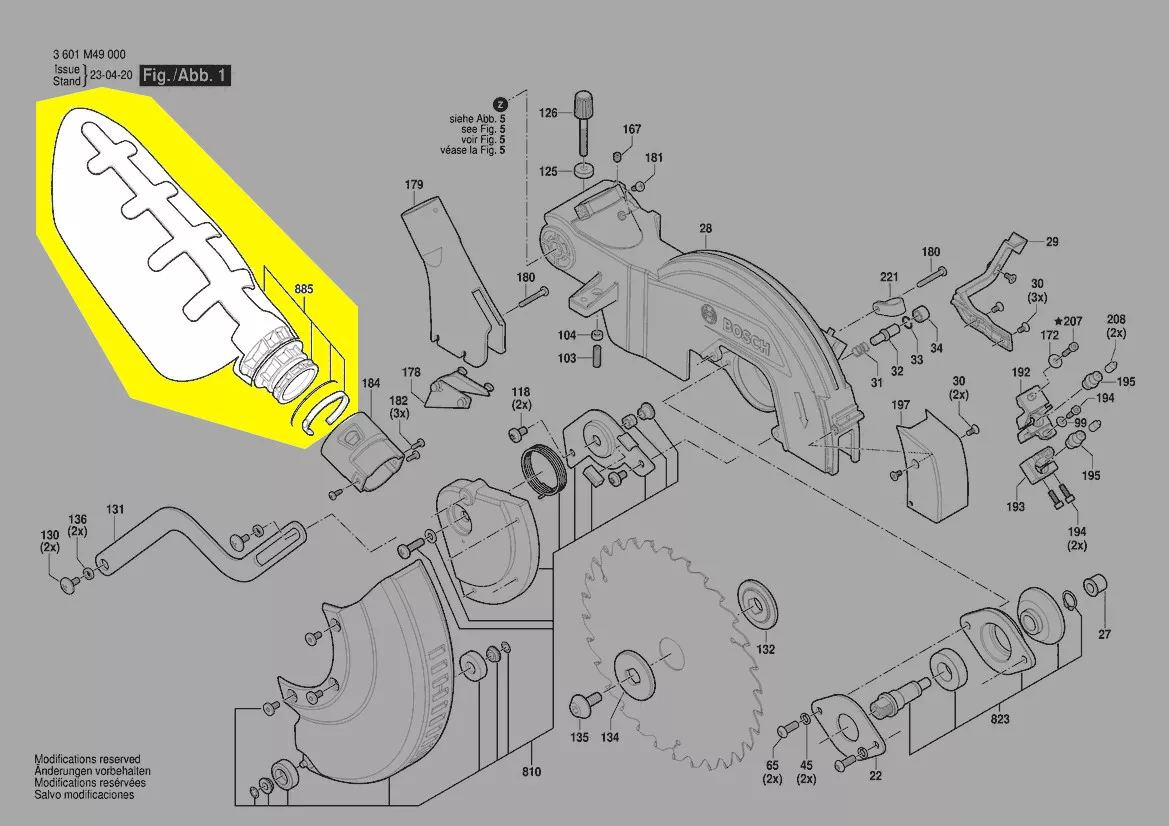 sac à poussière réf. 1 609 B07 930 Bosch